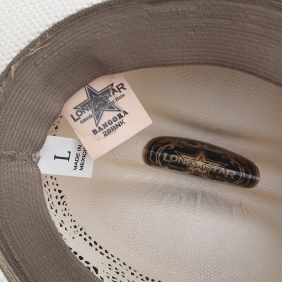 Men's large Bangora summer cowboy hat - Picture 4 of 4